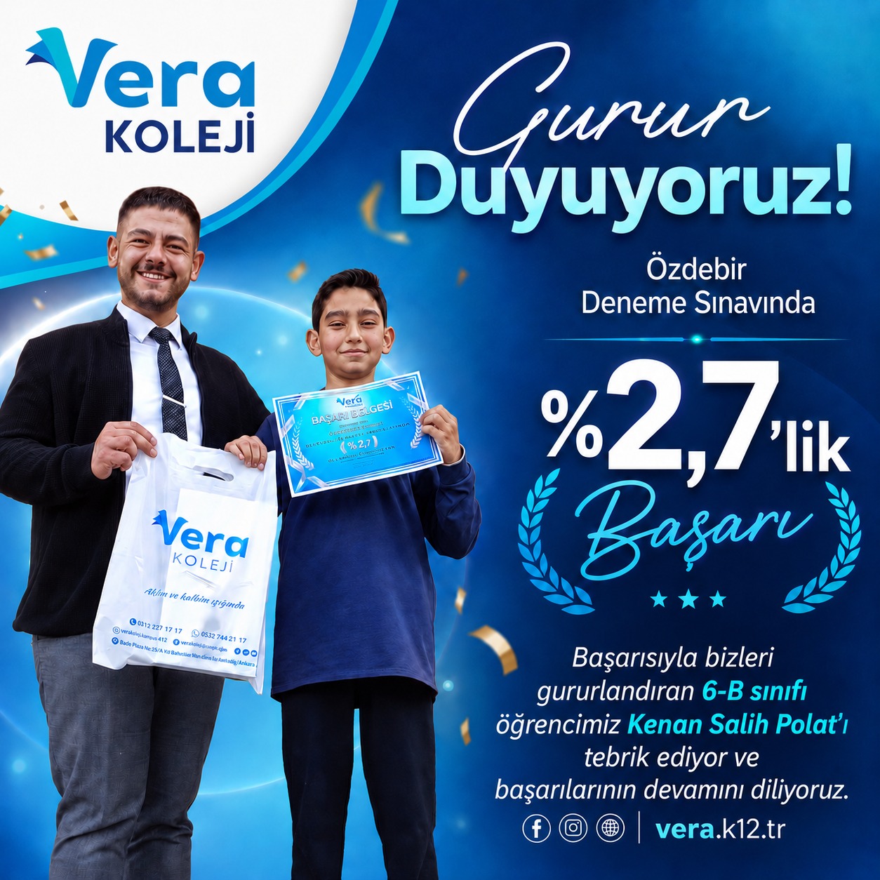 Özdebir denemesinde %2,7 başarı — gurur duyuyoruz.