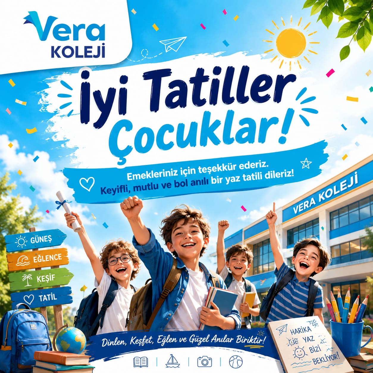 Kampüs ve okul yaşamından etkinlik karesi.