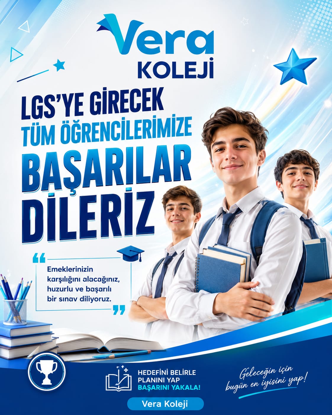 LGS’ye girecek tüm öğrencilerimize başarılar dileriz.